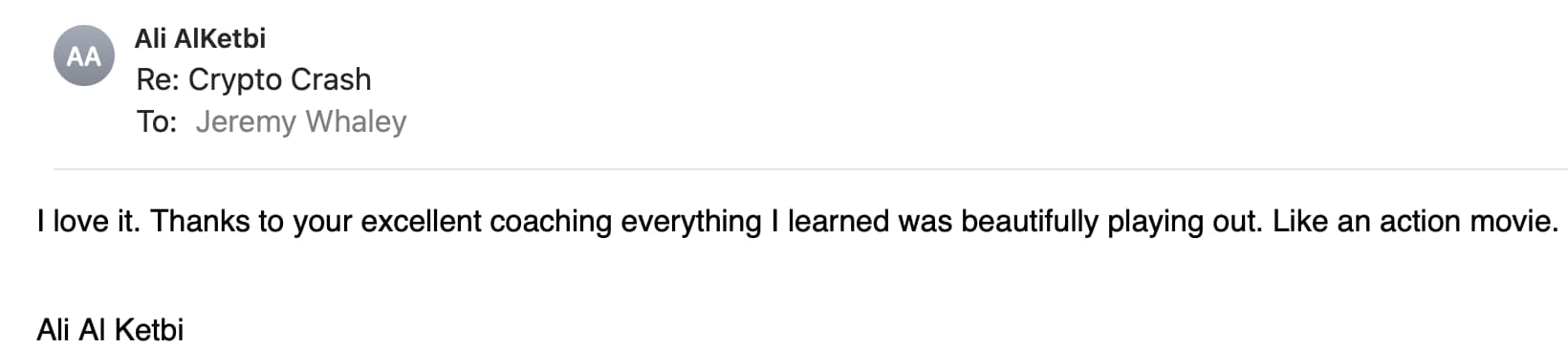 Ali - Testimonial